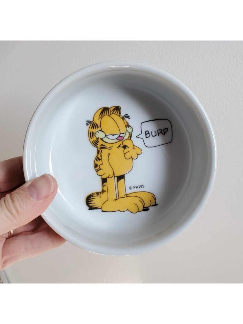 Vintage Garfield My Bowl Pet Dish Ceramic Cat Dog Burp Paws PAWS T.V. Character - Picture 6 of 7